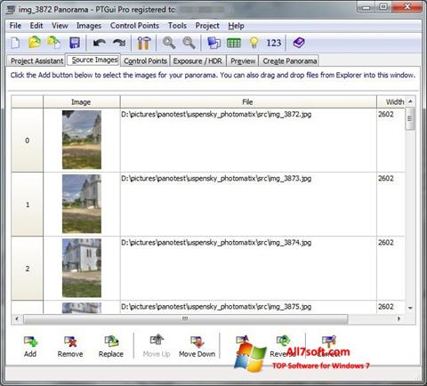 Снимак заслона PTGui Windows 7