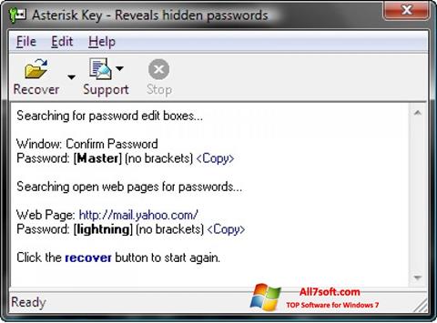 Снимак заслона Asterisk Key Windows 7