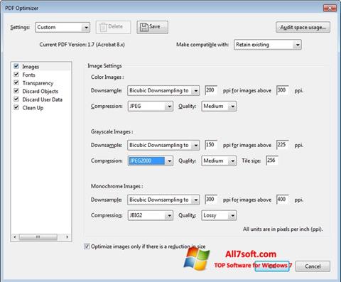 Снимак заслона Adobe Acrobat Pro DC Windows 7