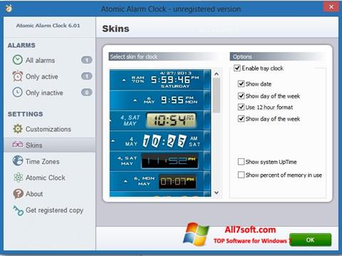 Снимак заслона Atomic Alarm Clock Windows 7