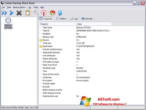 Снимак заслона Cobian Backup Windows 7