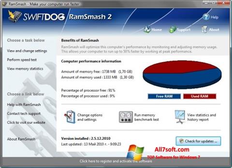 Снимак заслона RamSmash Windows 7