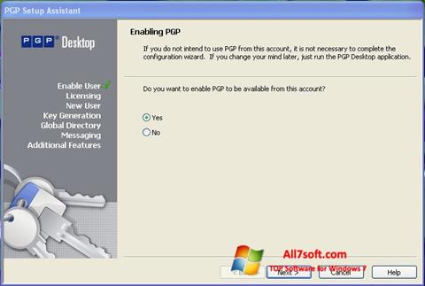 Снимак заслона PGP Desktop Windows 7