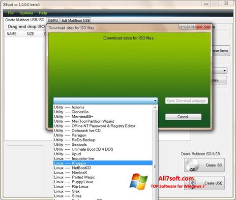 Снимак заслона XBoot Windows 7