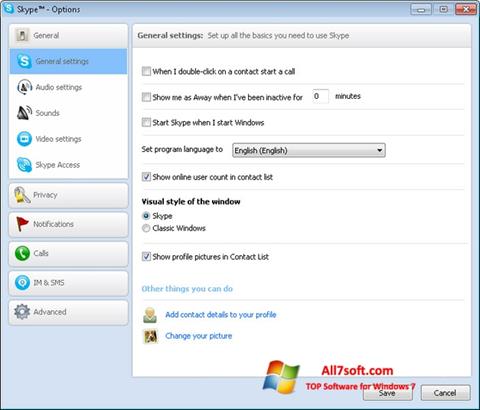 Снимак заслона Skype Setup Full Windows 7