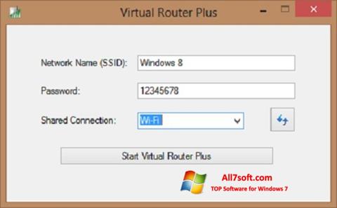 Снимак заслона Virtual Router Plus Windows 7