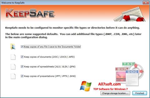 Снимак заслона KeepSafe Windows 7