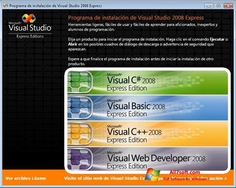 Снимак заслона Microsoft Visual Studio Windows 7