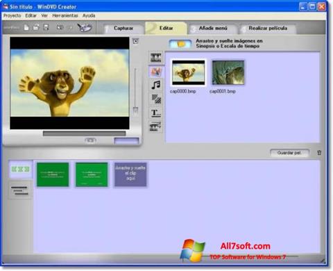 Снимак заслона WinDVD Creator Windows 7