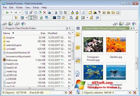Снимак заслона FreeCommander Windows 7