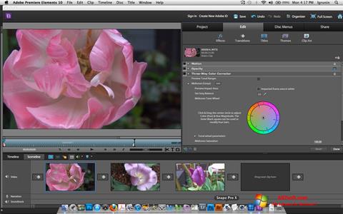 Снимак заслона Adobe Premiere Elements Windows 7