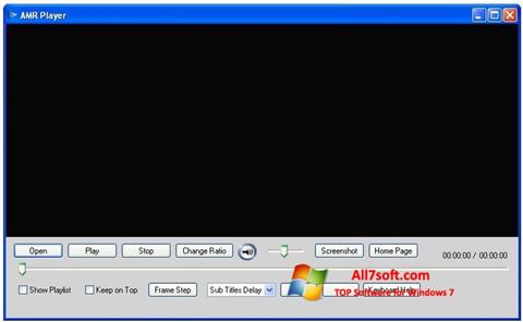 Снимак заслона AMR Player Windows 7