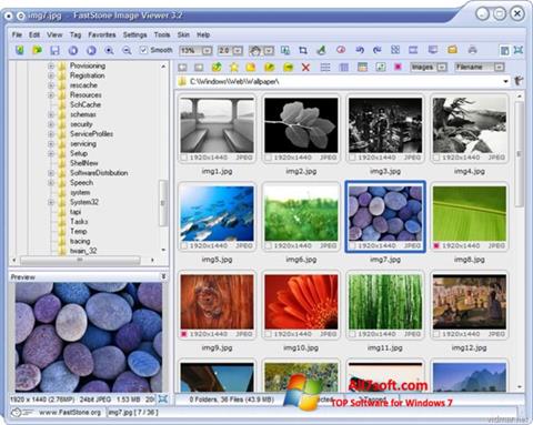 Снимак заслона FastStone Image Viewer Windows 7