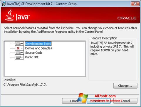 Снимак заслона Java SE Development Kit Windows 7
