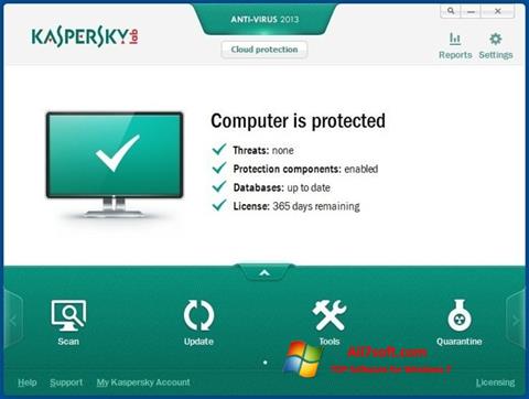 Снимак заслона Kaspersky AntiVirus Windows 7