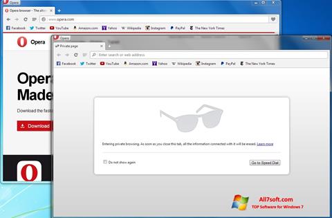 Снимак заслона Opera Next Windows 7