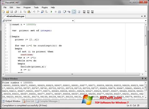 Снимак заслона Pascal ABC Windows 7