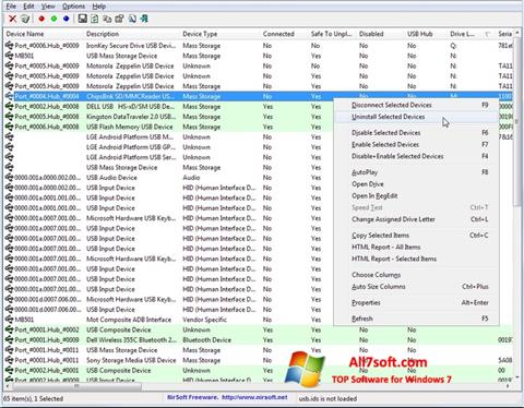 Снимак заслона USB Manager Windows 7