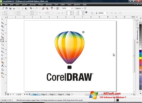 Снимак заслона CorelDRAW Windows 7