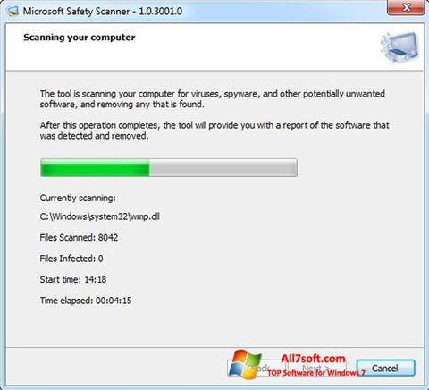 Снимак заслона Microsoft Safety Scanner Windows 7