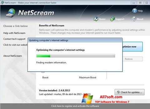 Снимак заслона NetScream Windows 7