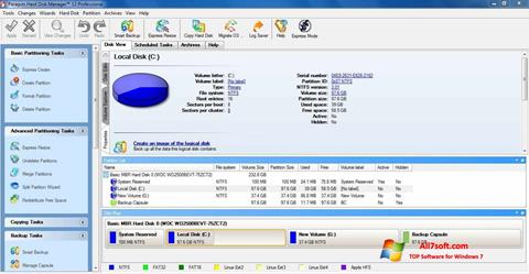 Снимак заслона Paragon Hard Disk Manager Windows 7