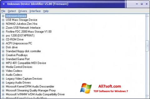 Снимак заслона Unknown Device Identifier Windows 7