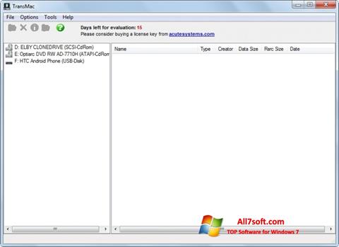 Снимак заслона TransMac Windows 7