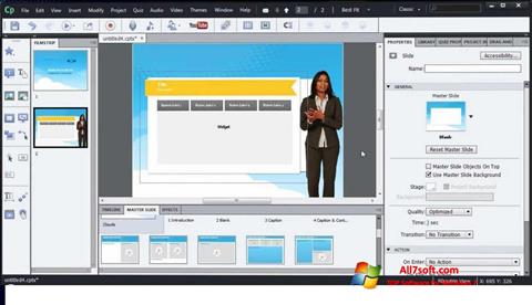 Снимак заслона Adobe Captivate Windows 7
