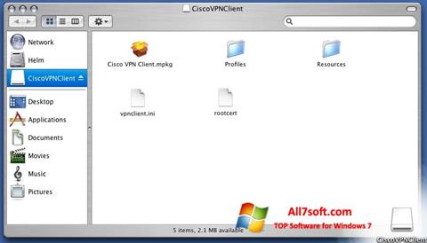 Снимак заслона Cisco VPN Client Windows 7