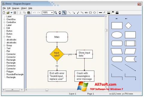 Снимак заслона Diagram Designer Windows 7
