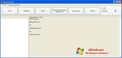 Снимак заслона SuperOneClick Windows 7