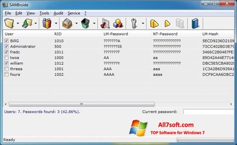 Снимак заслона SAMInside Windows 7