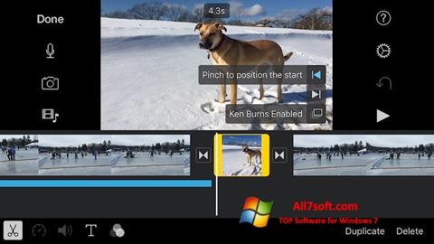 Снимак заслона iMovie Windows 7