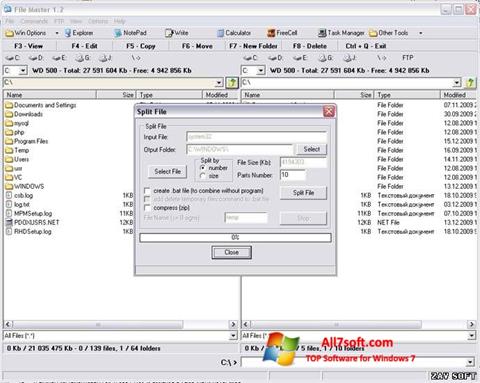 Снимак заслона File Master Windows 7