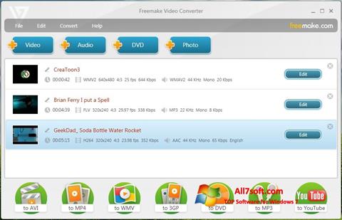 Снимак заслона Freemake Video Converter Windows 7