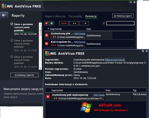 Снимак заслона AVG AntiVirus Free Windows 7