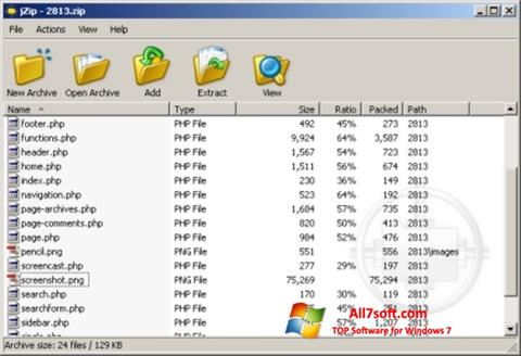 Снимак заслона jZip Windows 7