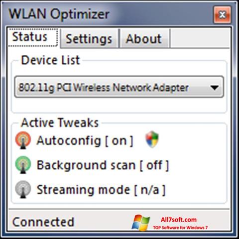Снимак заслона WLAN Optimizer Windows 7