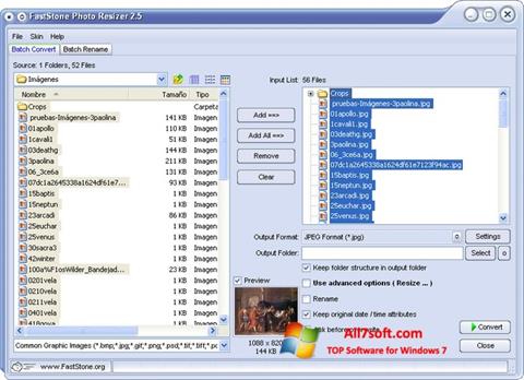 Снимак заслона FastStone Photo Resizer Windows 7