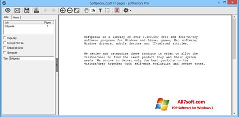 Снимак заслона pdfFactory Pro Windows 7