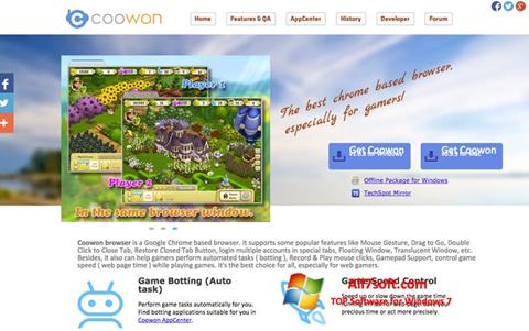 Снимак заслона Coowon Browser Windows 7