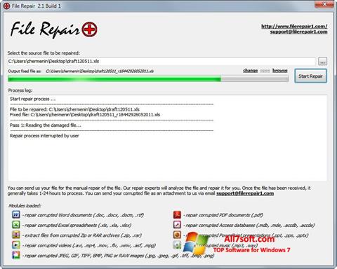 Снимак заслона File Repair Windows 7