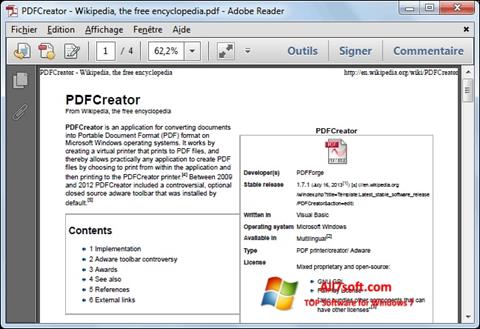Снимак заслона PDFCreator Windows 7