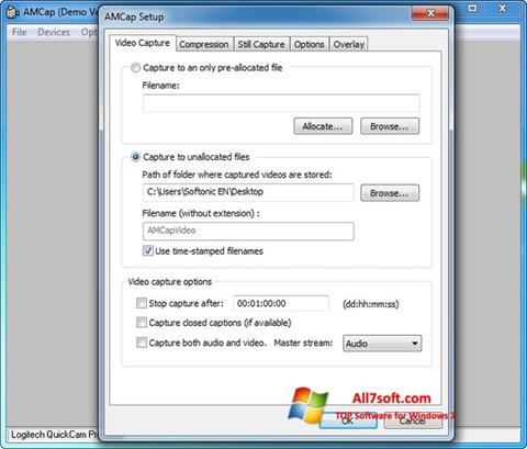 Снимак заслона AMCap Windows 7
