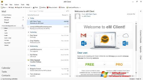 Снимак заслона eM Client Windows 7