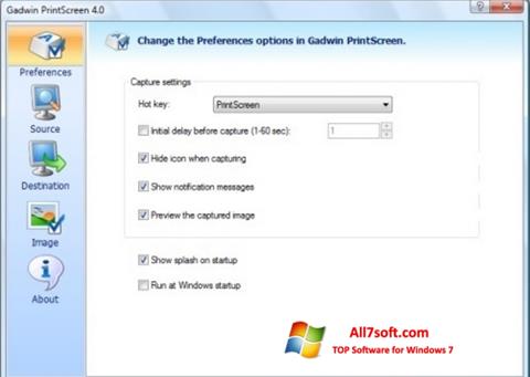 Снимак заслона Gadwin PrintScreen Windows 7