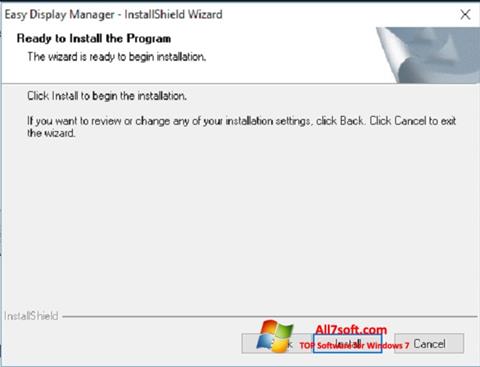 Снимак заслона Easy Display Manager Windows 7