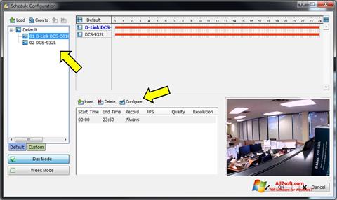 Снимак заслона D-ViewCam Windows 7