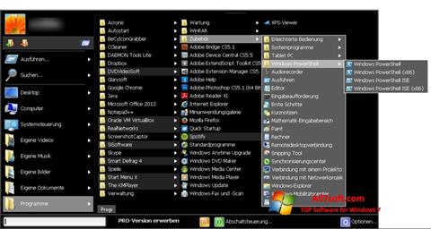Снимак заслона Start Menu X Windows 7